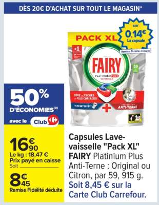Capsules lave-vaisselle "PACK XL" FAIRY