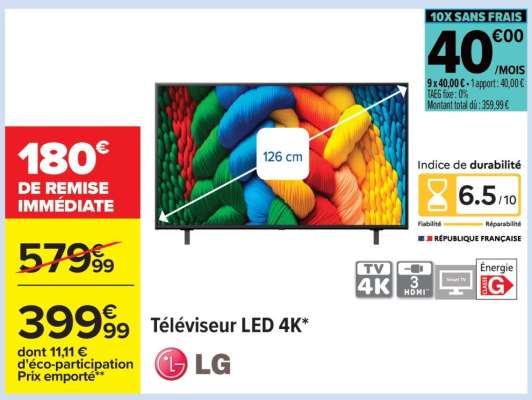 Téléviseur LED 4K LG