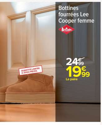 Bottines fourrées Lee Cooper femme