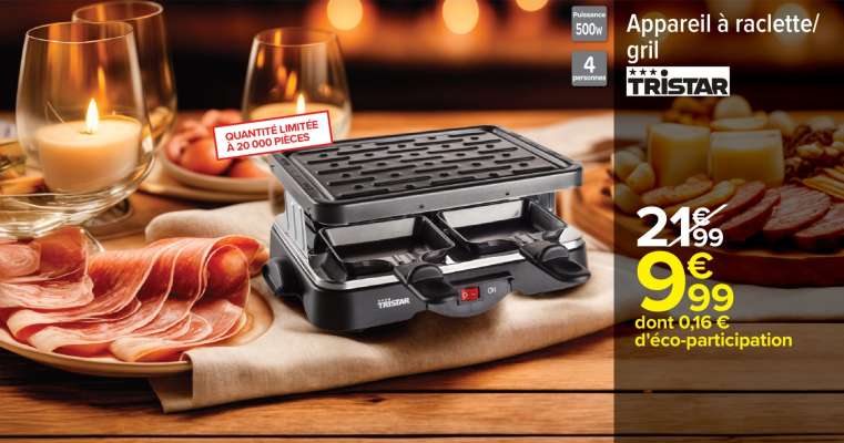 Appareil à raclette/gril