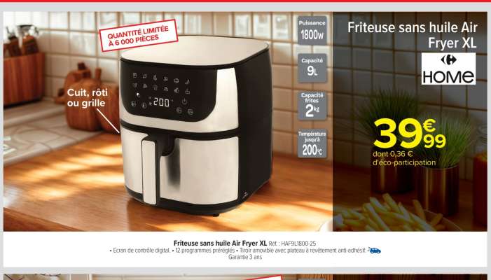 Friteuse sans huile Air fryer XL