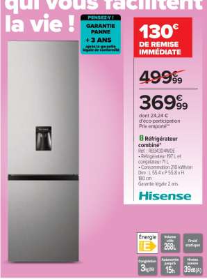 Réfrigérateur combiné*