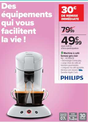 Machine à café Senseo gris clair