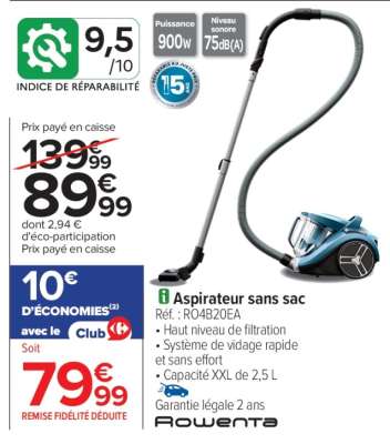 Aspirateur sans sac