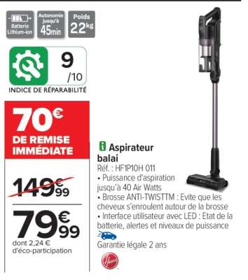 Aspirateur Balai