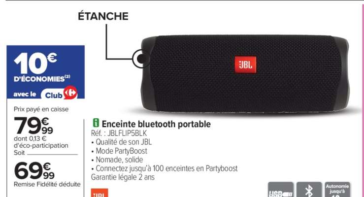 Enceinte Bluetooth Portable