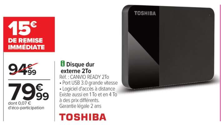 Disque dur externe 2To