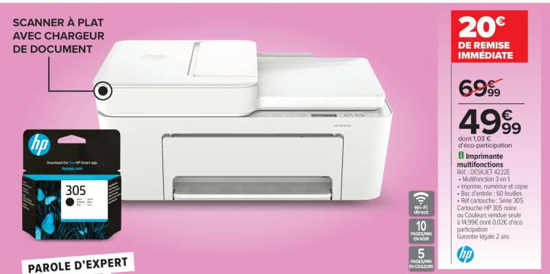 Imprimante multifonctions HP DeskJet 4122E