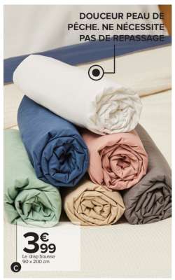 Le drap housse 90 x 200 cm