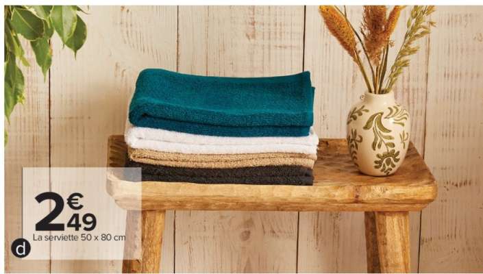 La serviette 50 x 80 cm