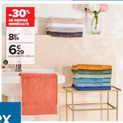 La serviette 50 x 100 cm