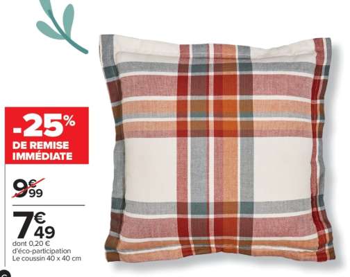 Le coussin 40 x 40 cm