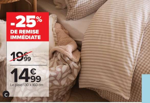 Le plaid 130 x 160 cm