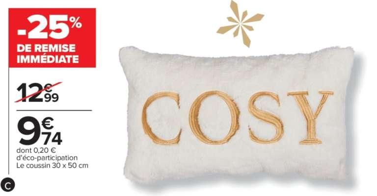 Le coussin 30 x 50 cm