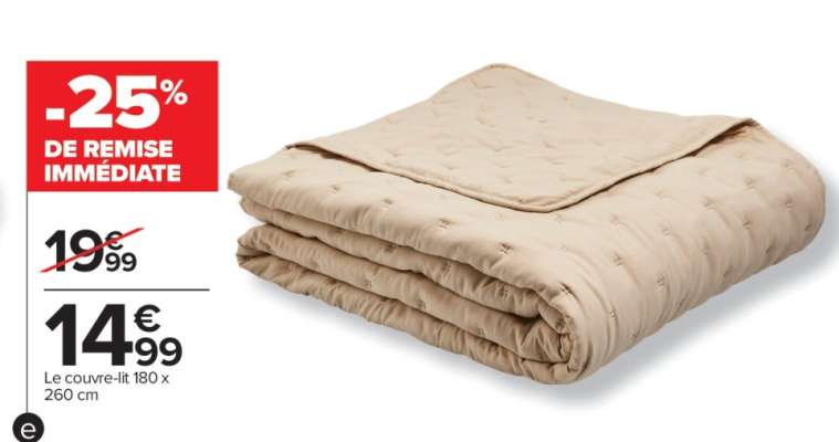 Le couvre-lit 180 x 260 cm