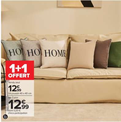 Le coussin 40 x 40 cm