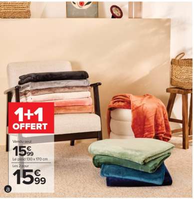 Le plaid 130 x 170 cm