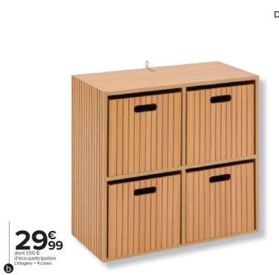 L'étagère + 4 cases