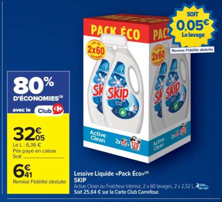 Lessive liquide «Pack éco» SKIP