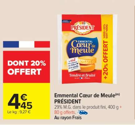 Emmental Coeur De Meule Président