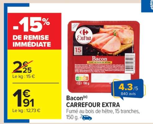 Bacon CARREFOUR EXTRA