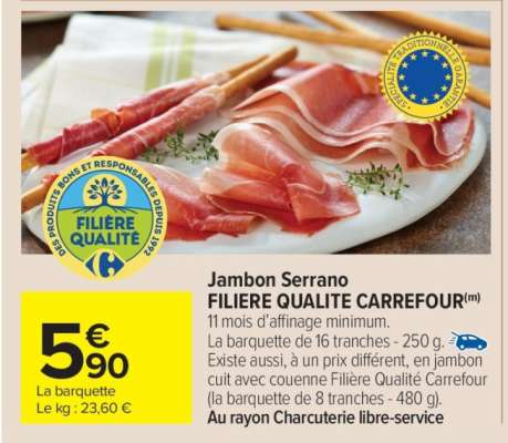 Jambon Serrano FILIERE QUALITE CARREFOUR