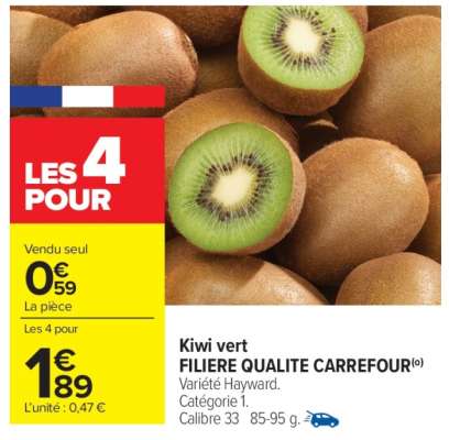 Kiwi vert FILIÈRE QUALITÉ CARREFOUR
