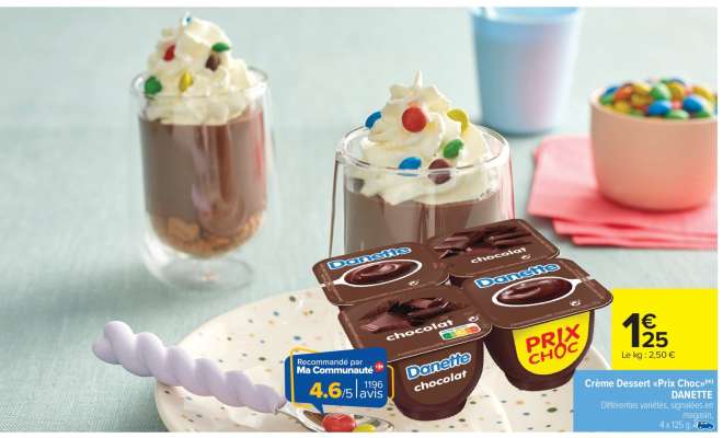 Crème dessert "Prix choc"