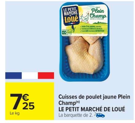 Cuisses de poulet jaune Plein Champ
