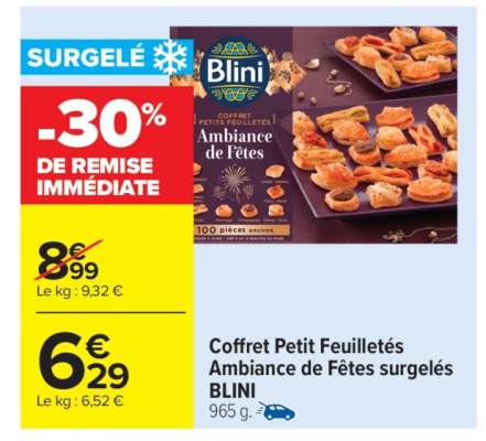 Coffret Petit Feuilletés Ambiance de Fêtes surgelés BLINI
