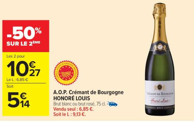 A.O.P. Crémant de Bourgogne HONORÉ LOUIS