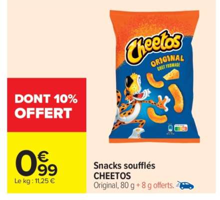 Snacks soufflés CHEETOS