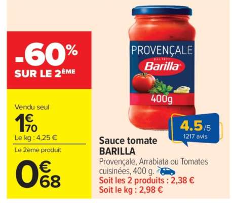 Sauce Tomate Barilla