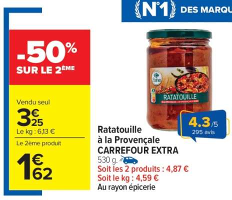 Ratatouille à la Provençale CARREFOUR EXTRA
