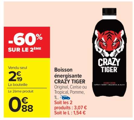 Boisson Énergisante Crazy Tiger
