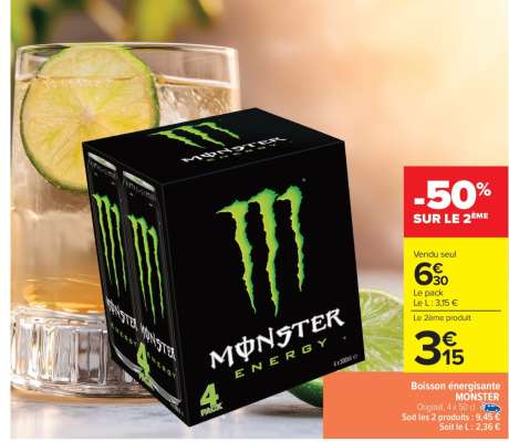 Boisson Energisante Monster