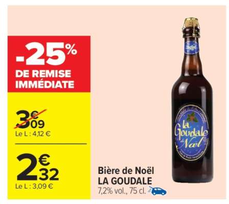 Bière de Noël LA GOUDALE