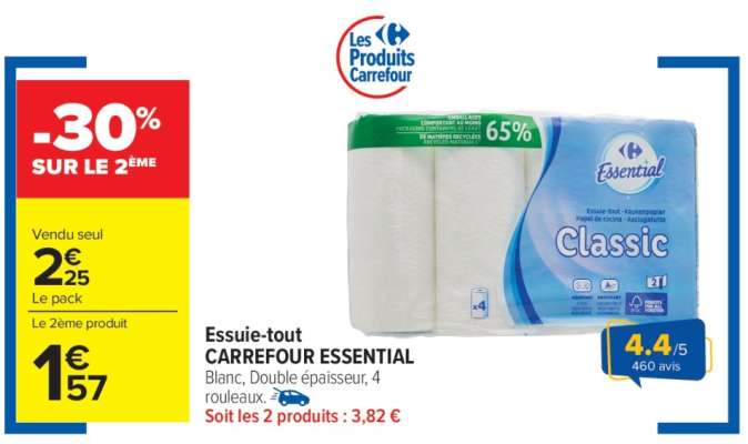 Essuie-tout CARREFOUR ESSENTIAL