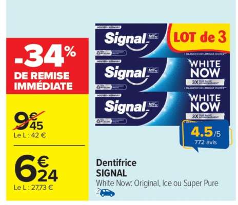 Dentifrice Signal