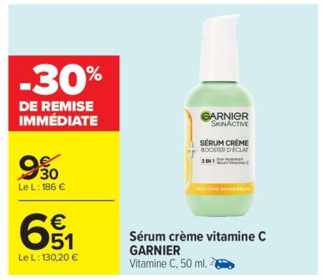 Sérum crème vitamine C GARNIER