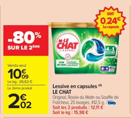 Lessive en capsules LE CHAT