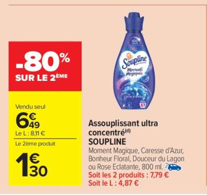 Assouplissant ultra concentré SOUPLINE