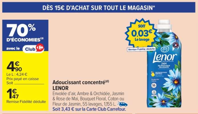 Adoucissant concentré LENOR