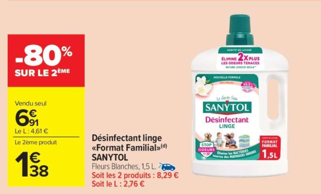 Désinfectant linge «Format Familial» SANYTOL
