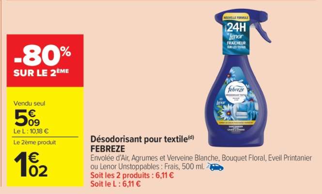 Désodorisant pour textile FEBREZE
