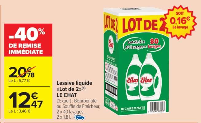 Lessive liquide «Lot de 2» LE CHAT