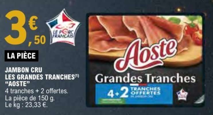 Jambon Cru Les Grandes Tranches Aoste