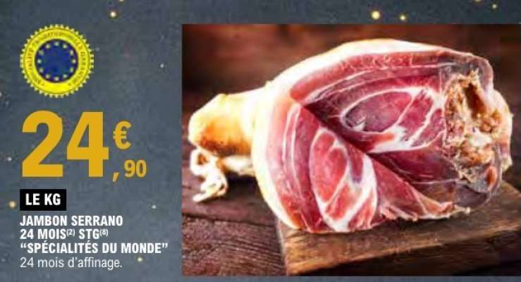 JAMBON SERRANO 24 MOIS STG