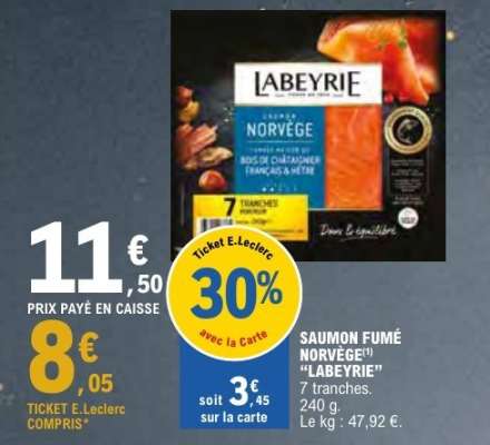 Saumon Fumé Norvège 'Labeyrie'