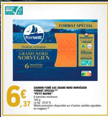 SAUMON FUMÉ ASC GRAND NORD NORVÉGIEN FORMAT SPÉCIAL
